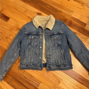 Kid's Ralph Lauren Blue Denim Jacket with Cream Sherpa Lining - NWOT